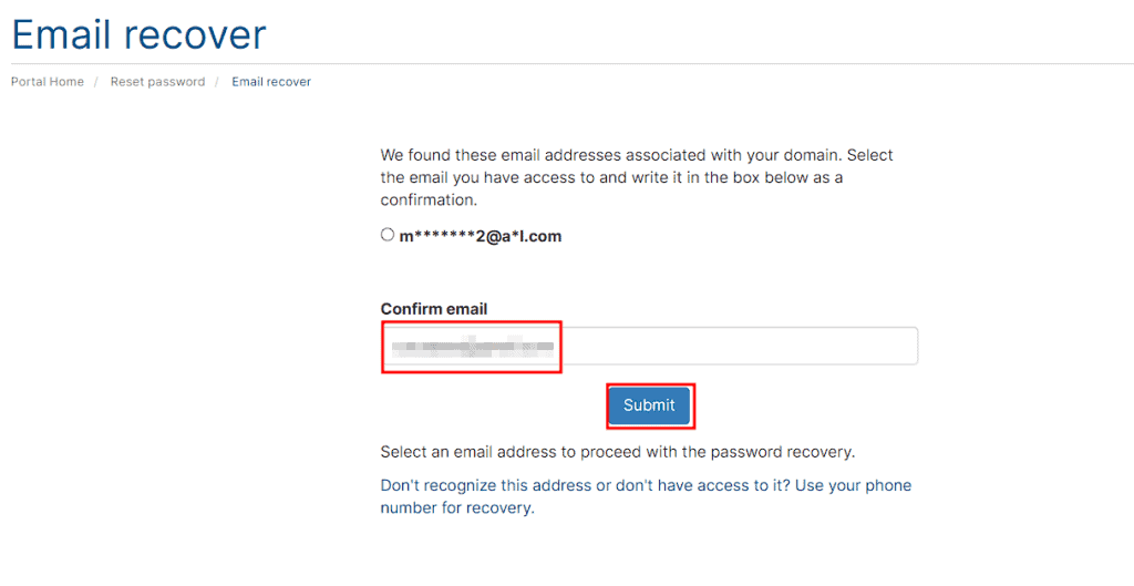 Email Recover Confirm Email Supporthost
