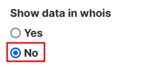 Show Data In Whois Supporthost