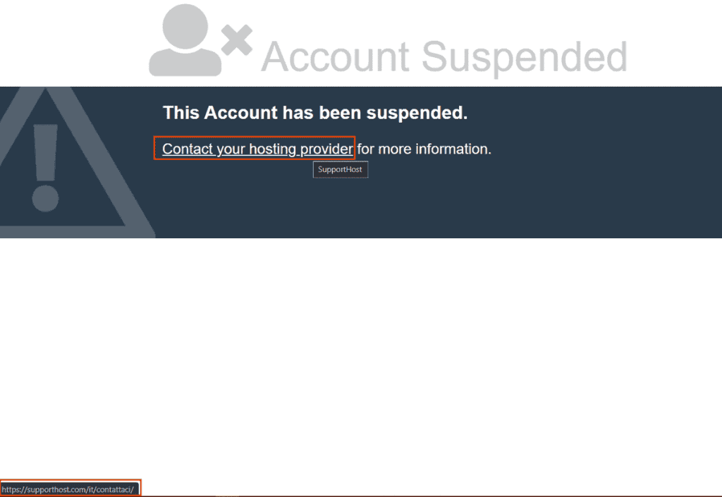 Contact Information Suspended Account Cpanel