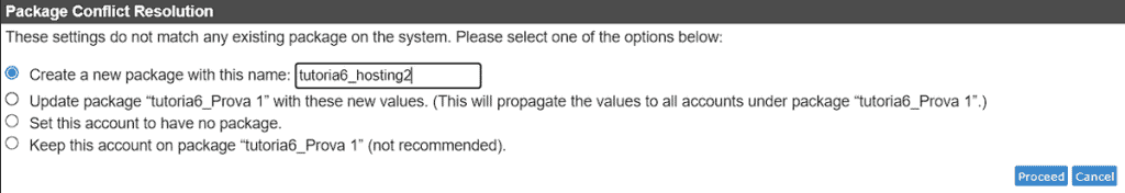 Package Conflitct Resolution Whm