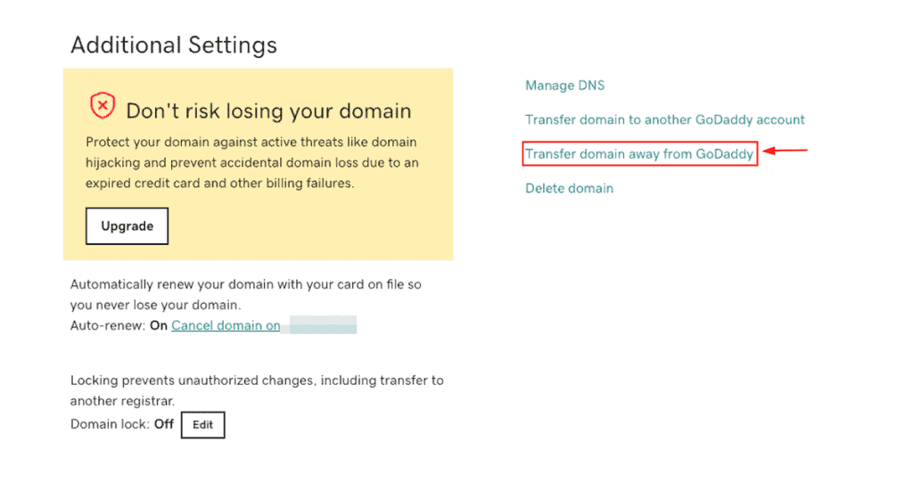 Transfer Domain From Godaddy