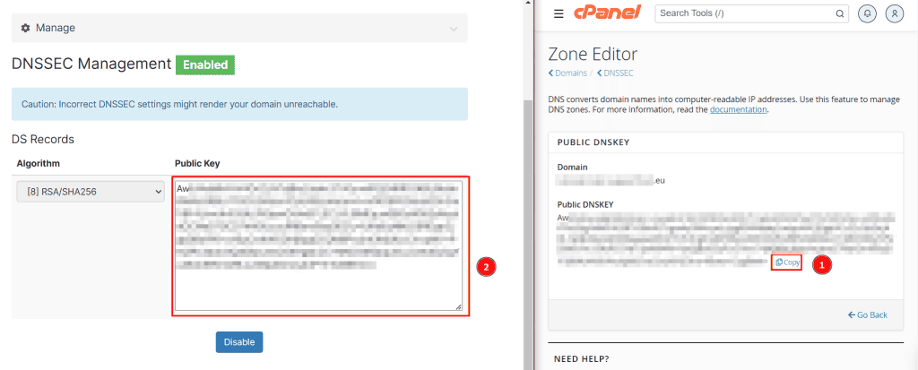 Dnssec Activation Eu Domains Step2