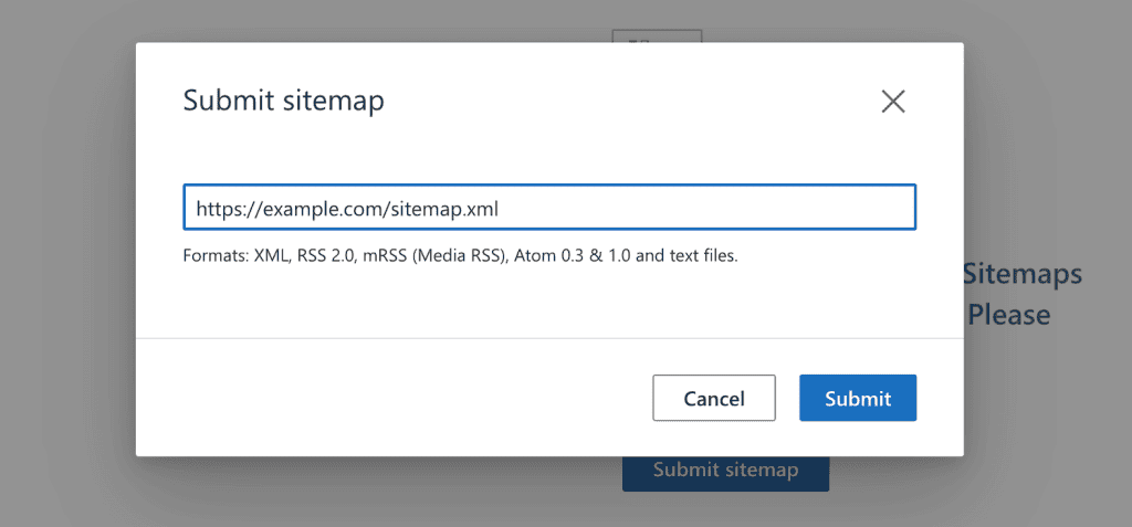 Submit Sitemap Bing Webmaster Tools