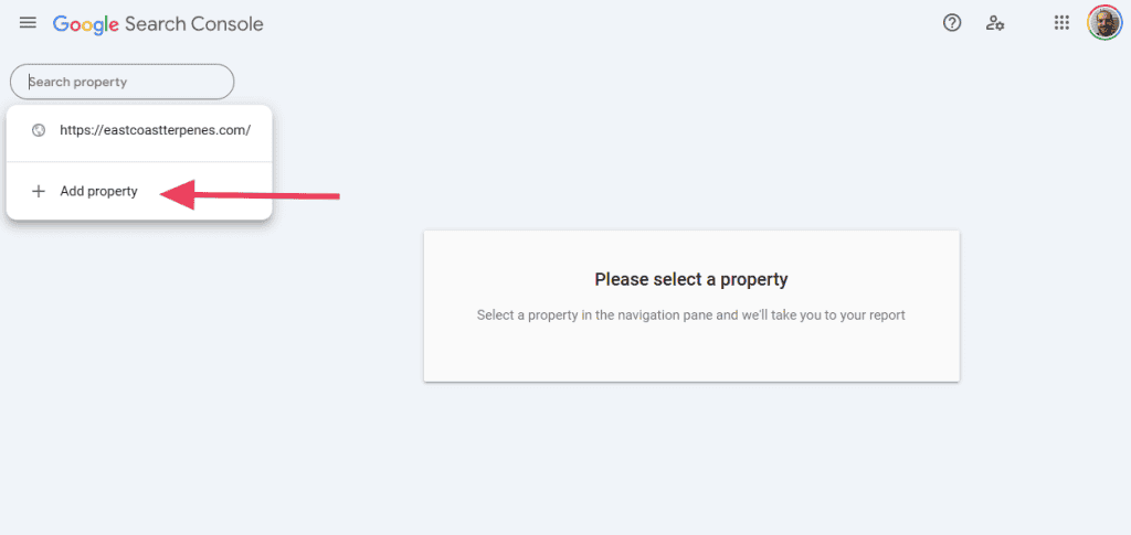 Add Property In Google Search Console