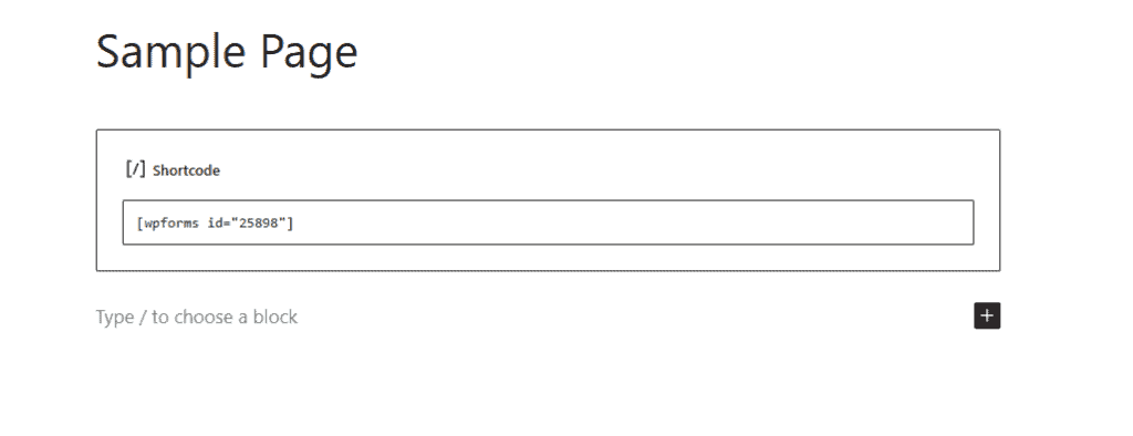 All Wpforms To Shortcode Block