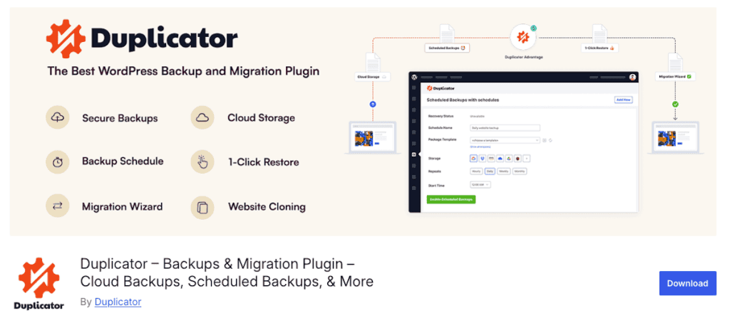 Duplicator WordPress Backup Plugin