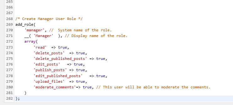 New User Role Code