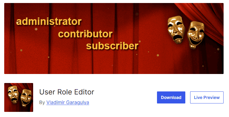 User Role Editor Plugin