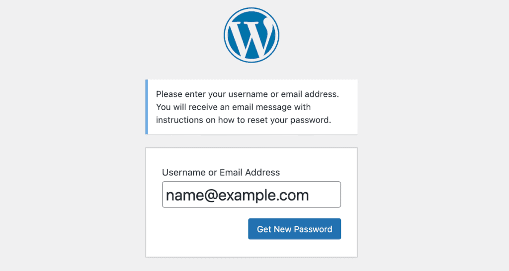 Wordpress Login Password Reset