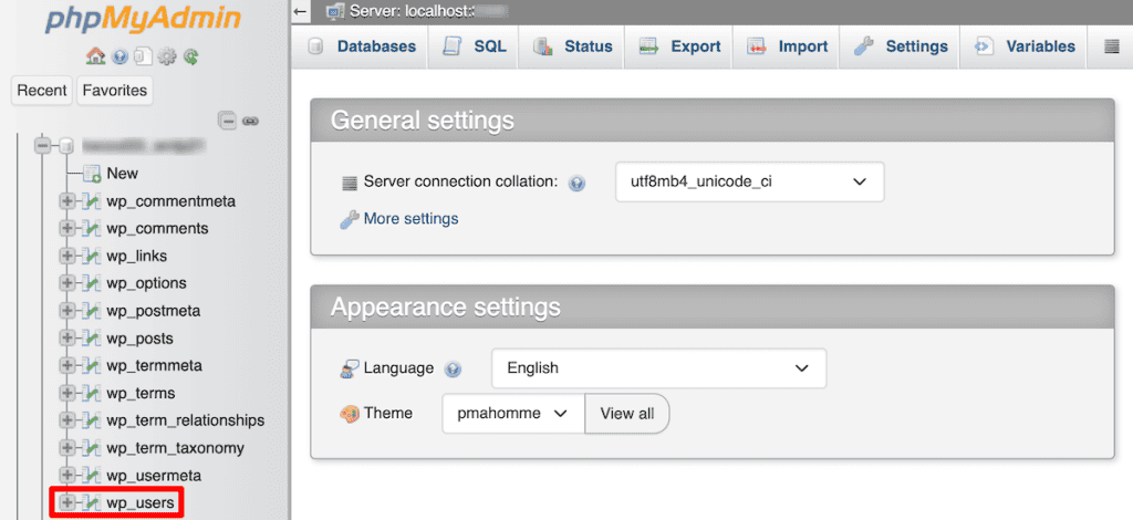 Wordpress Login Phpmyadmin