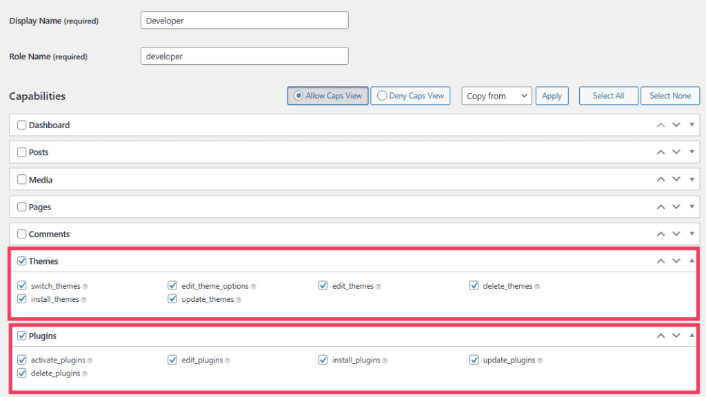 Wpfront Grant Capabilities