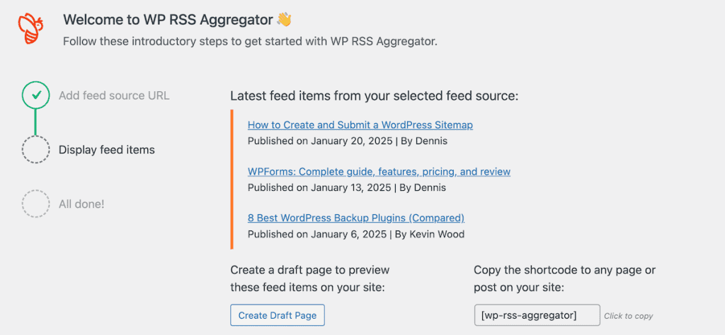 Rss Feed WordPress Rss Aggregator Add Page Or Shortcode