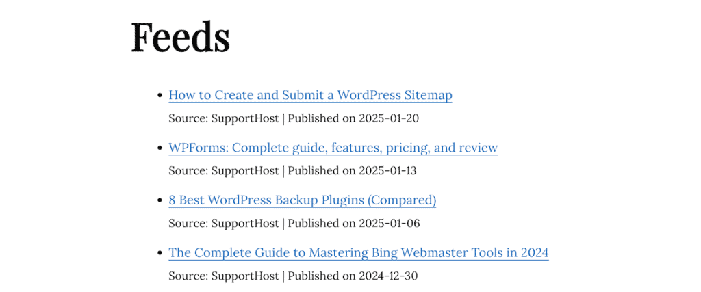 Rss Feed WordPress Rss Aggregator Preview