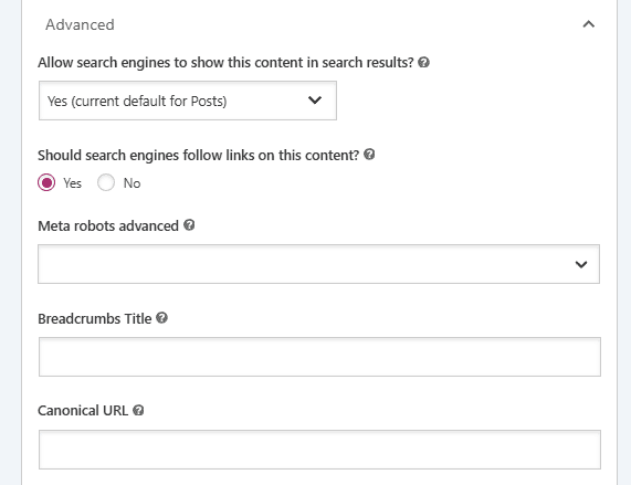 Yoast Seo Advanced Analysis