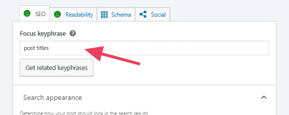 Yoast Seo Focus Keyword