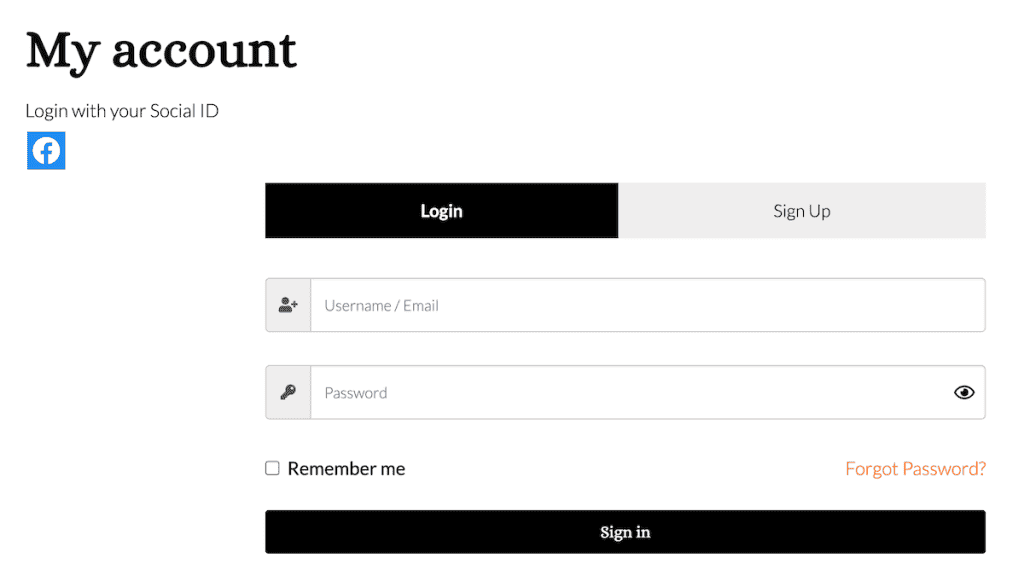 Woocommerce Login Social Login With Plugin Forms
