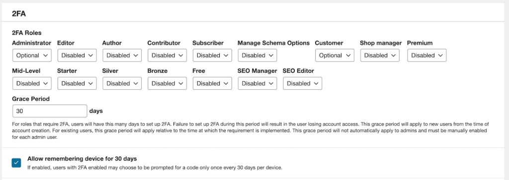 Woocommerce Login Wordfence Login Security Select 2fa Roles