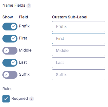 Adjust Field Settings