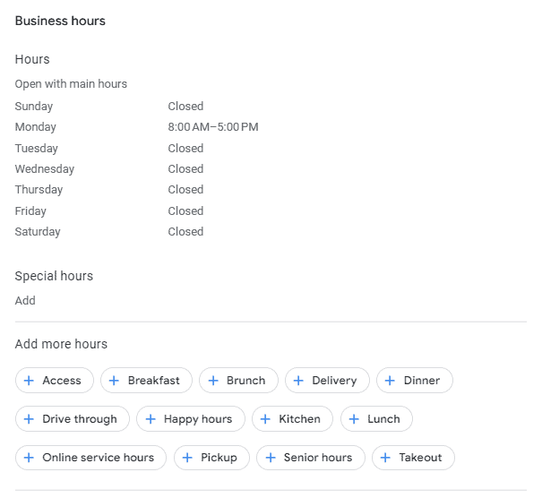 Business Hours