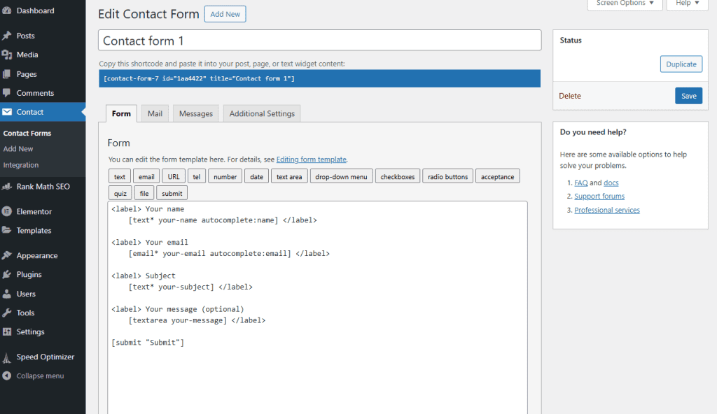 Best WordPress Form Plugins: Contact Form 7 Setup