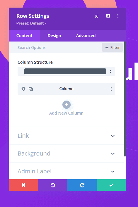 Divi Element Editor