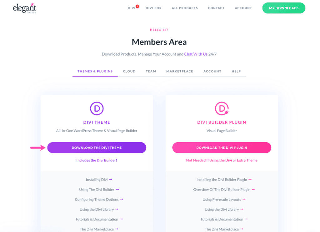 Download Divi Theme