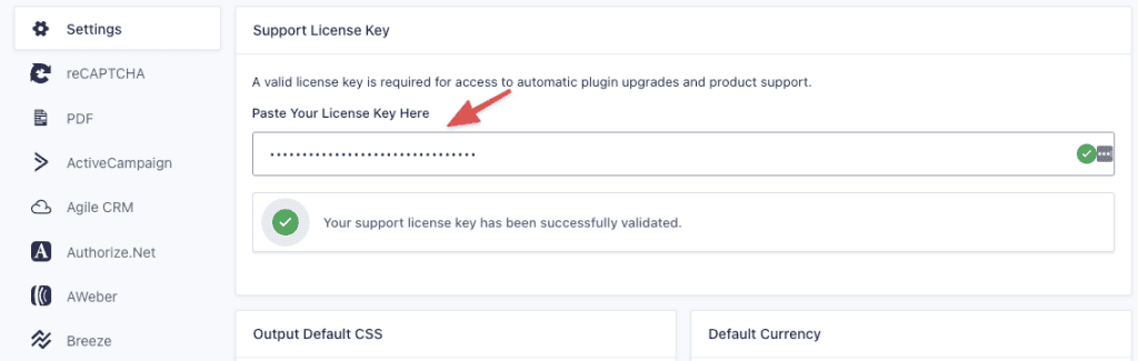 Enter License Key