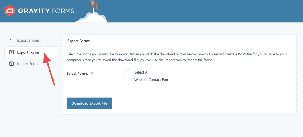 Export Gravity Forms