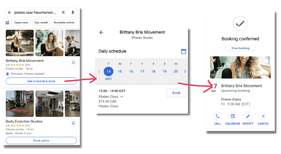 Google Business Profile Bookings Process
