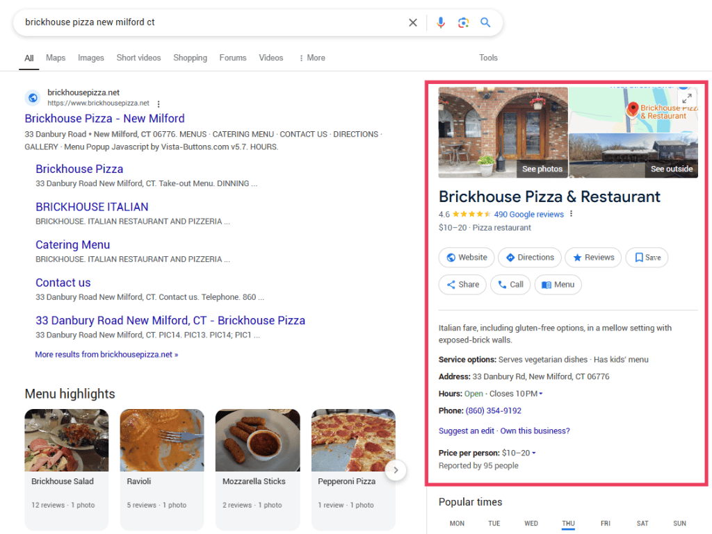 Google Business Profile Example