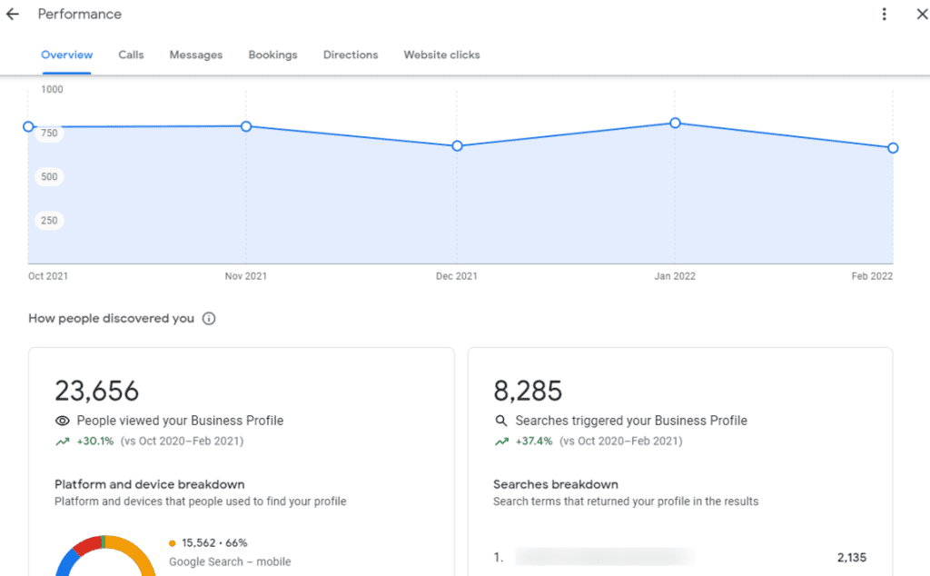 Google Business Profile Performance