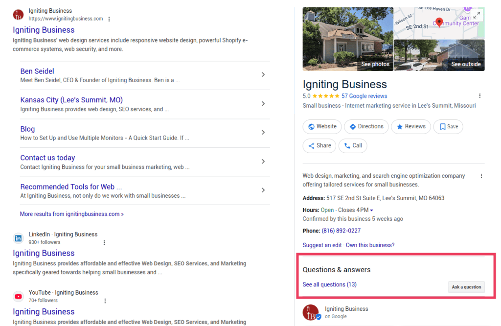 Google Business Profile Q&a