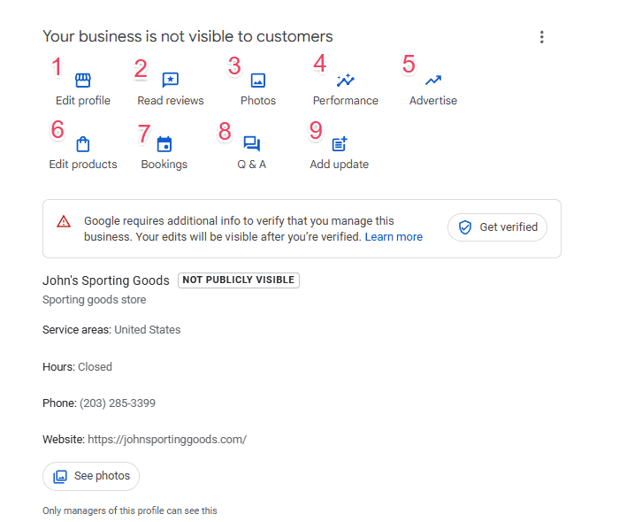 Google Business Review Profile Settings