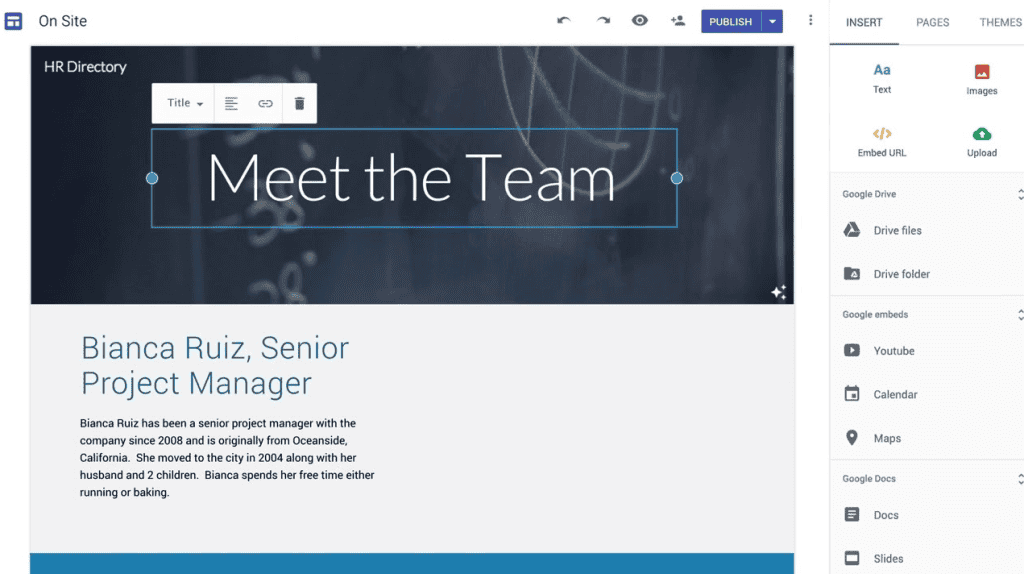 Google Sites Page Builder