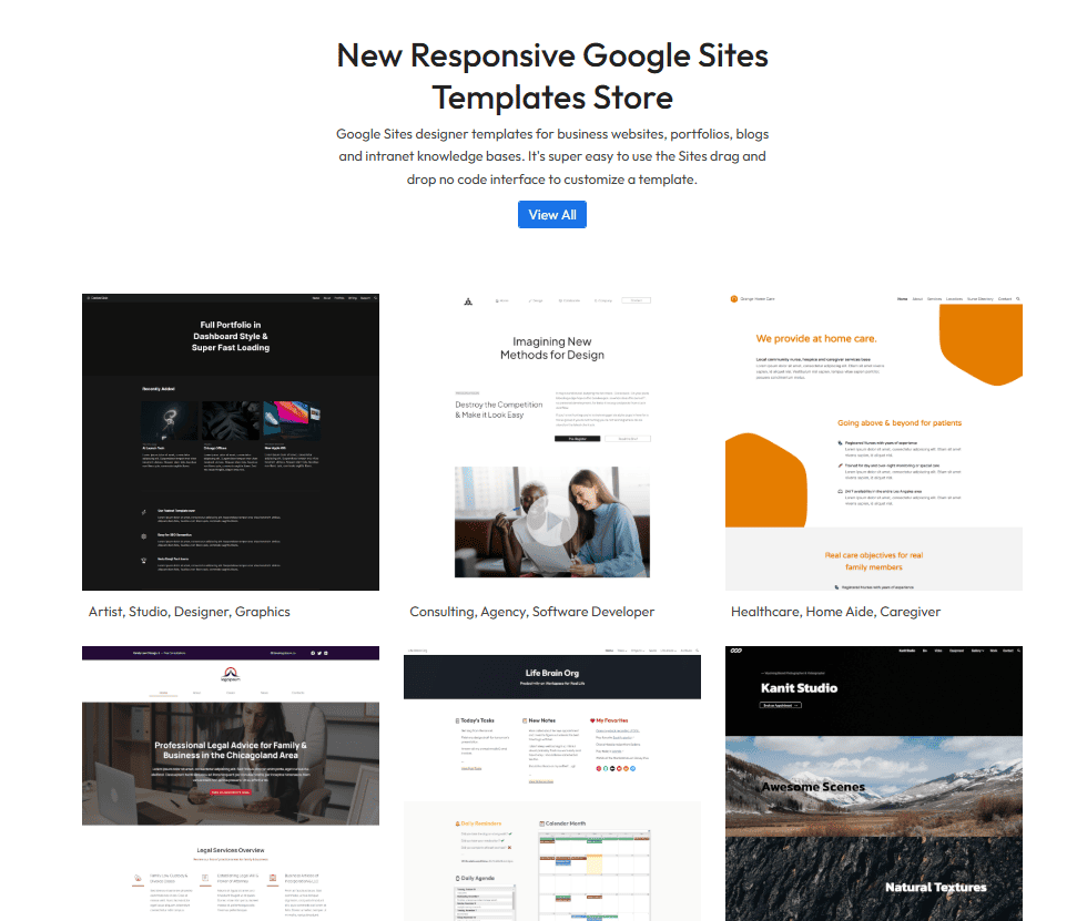 Google Sites Templates