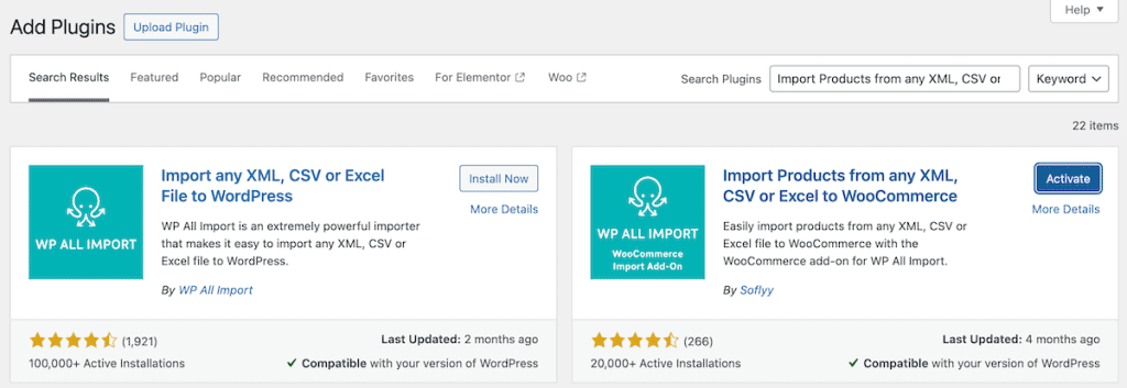 Import Woocommerce Products Install Wp All Import And Extension
