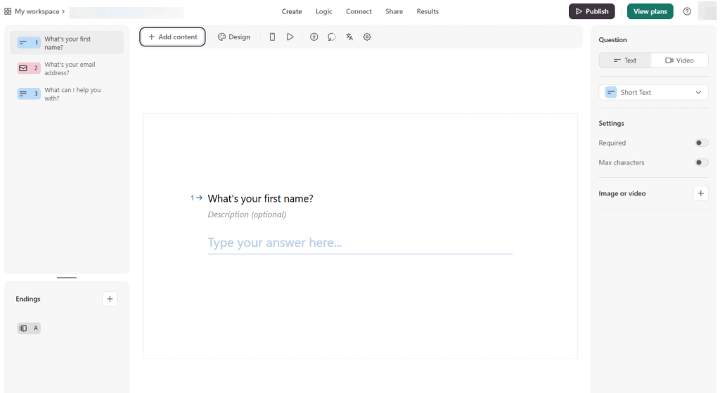 Best WordPress Form Plugins: Typeform Conversation Form