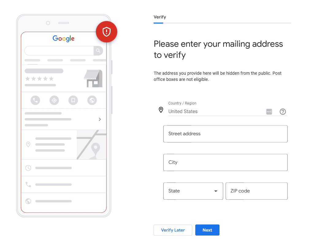 Verify Your Address