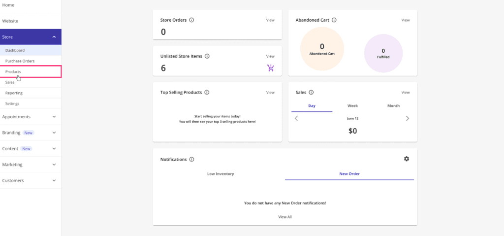 Web.com Ecommerce Features