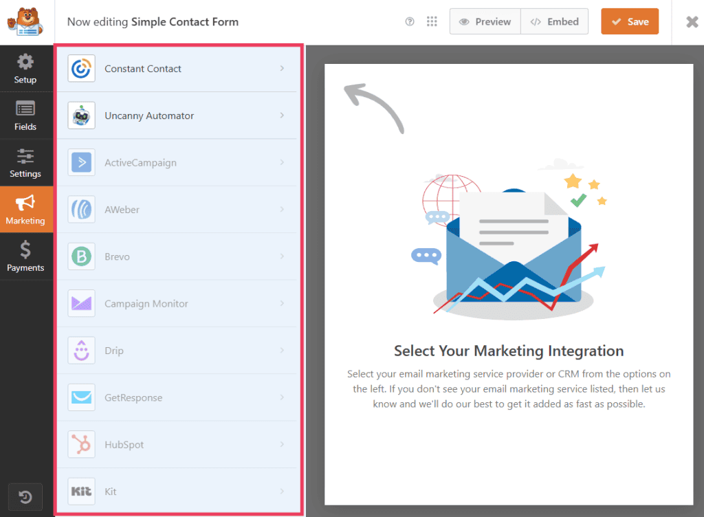 Wpforms Integrations