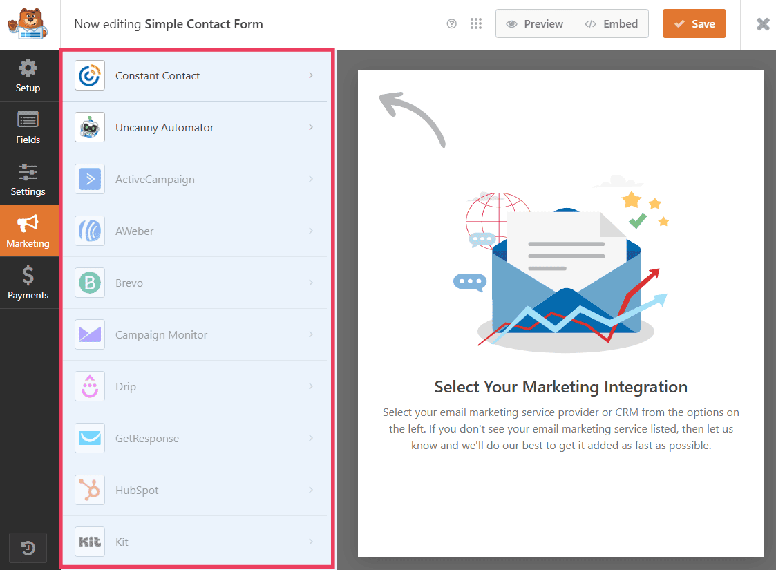 Wpforms Integrations