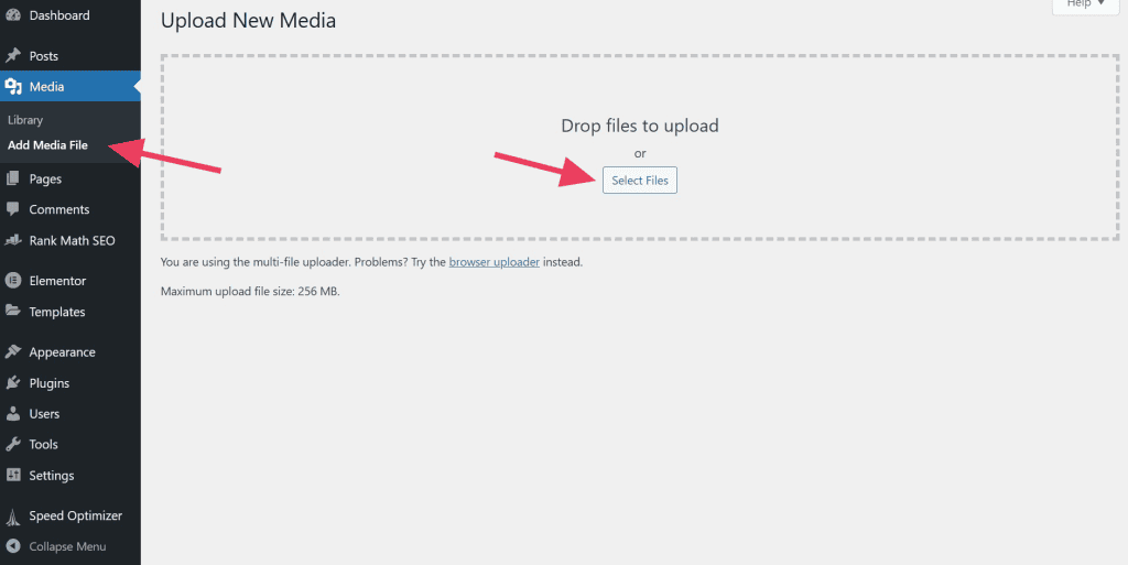 Add Files To WordPress Media Library