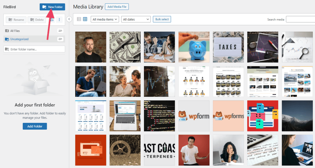 Filebird Add A Folder