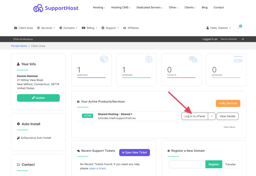 Log Into Cpanel to update your php in wordpress