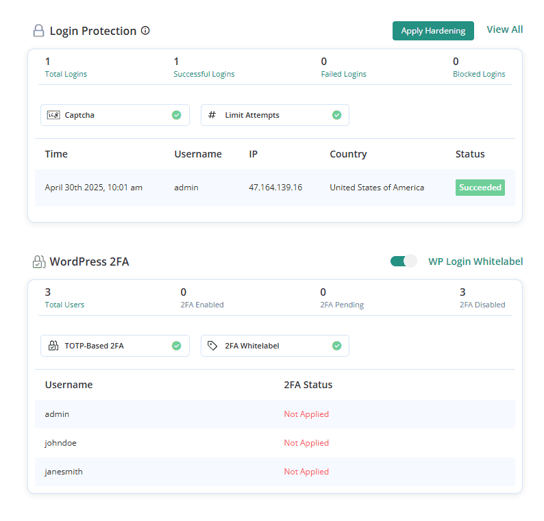 Malcare Login Protection