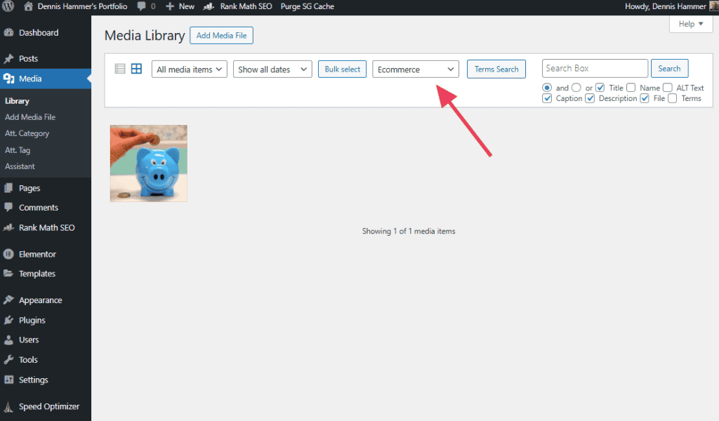 Media Library Assistant Sort Files