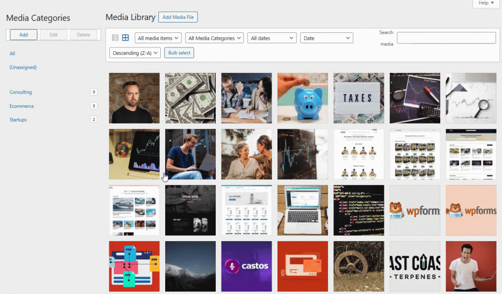 Media Library Organizer Drag And Drop
