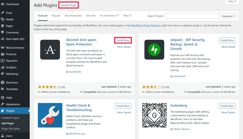 Add WordPress Plugins