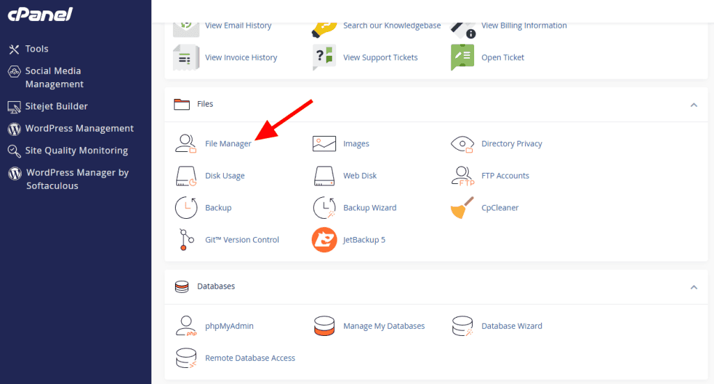 Cpanel File Manager