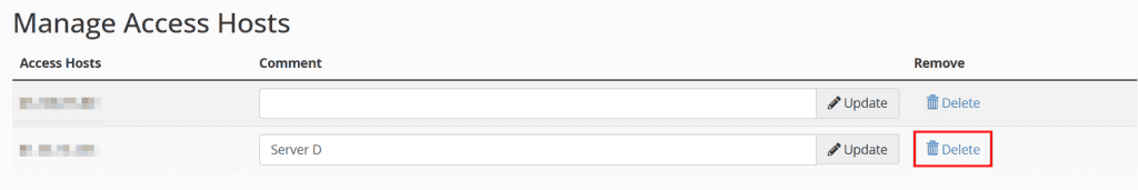 Delete Autorized Ip Remote Database Access